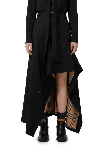 Fusta Asymmetric Midi Trench Skirt
