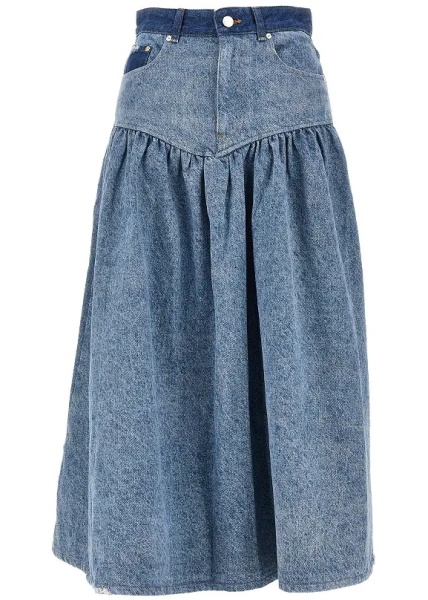 Fusta Cotton denim long skirt
