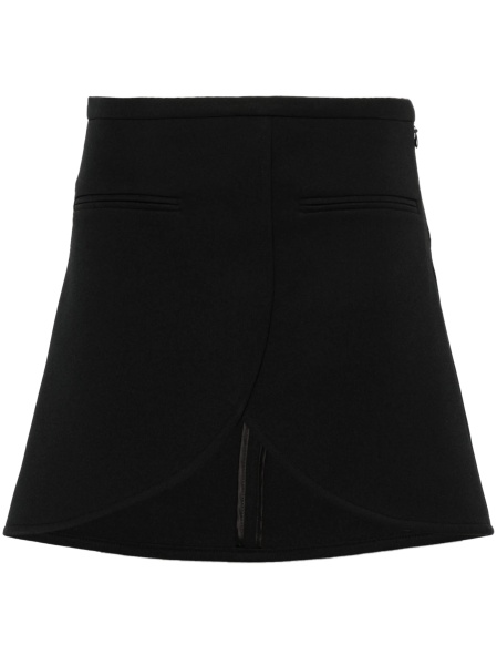 Fusta COURRÈGES neagra din polyester si acetat