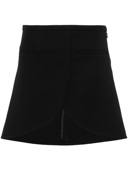 Fusta COURRÈGES neagra din polyester si acetat