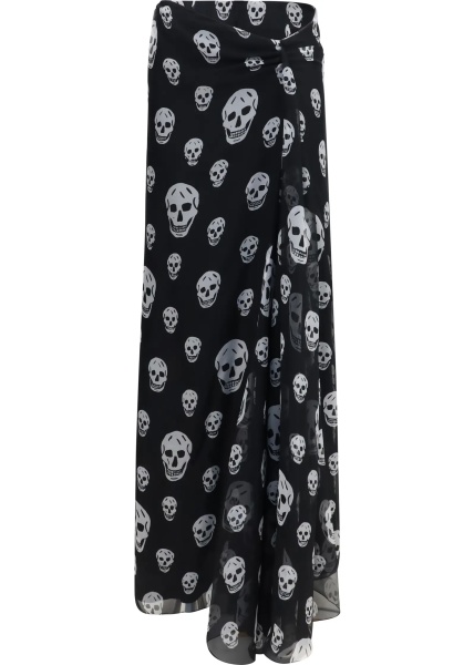 Fusta Draped long skull Skirt