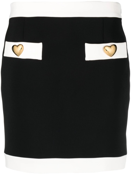 Fusta Moschino neagra din polyester si elastan