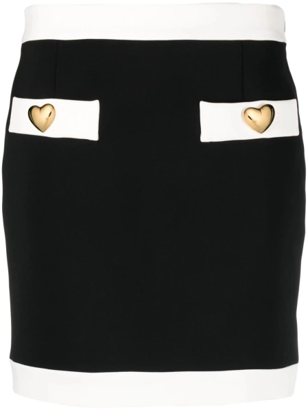 Fusta Moschino neagra din polyester si elastan