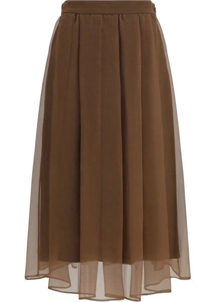 Fusta Pleated Circle midi Skirt