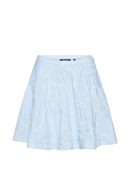 Fusta ROTATE Birger Christensen albastra din bumbac organic