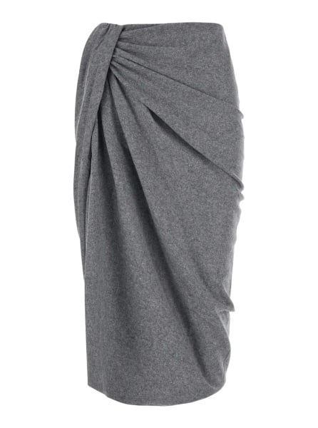 Fusta Skirt JELDIA-GC with elegant details and gray tech fabric for women
