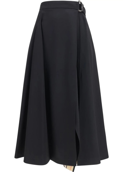 Fusta Wool twill midi Skirt