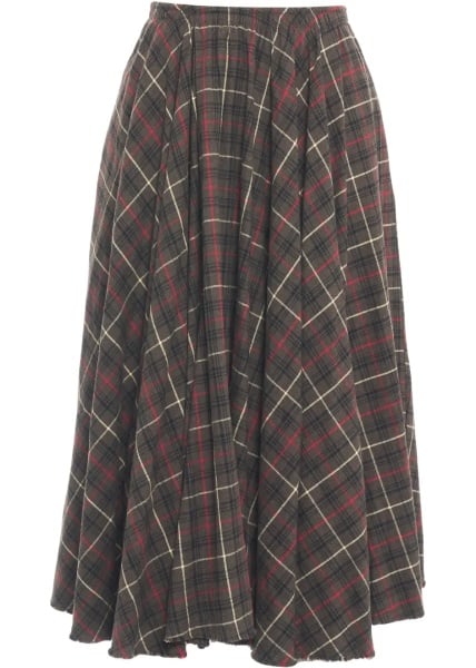 Fuste Midi skirt in check pattern 'Alice'