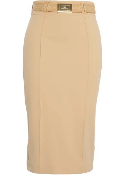 Fuste Midi skirt with logo belt