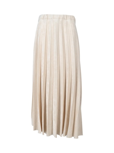 Fuste Pleated velvet skirt