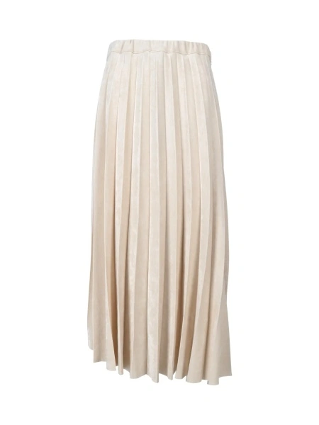 Fuste Pleated velvet skirt