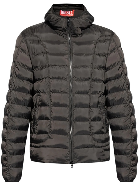 Geaca de iarna Diesel neagra din polyester