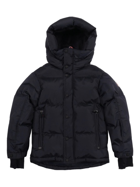 Geaca de iarna Moncler Grenoble albastra din poliamida si spandex/elastan