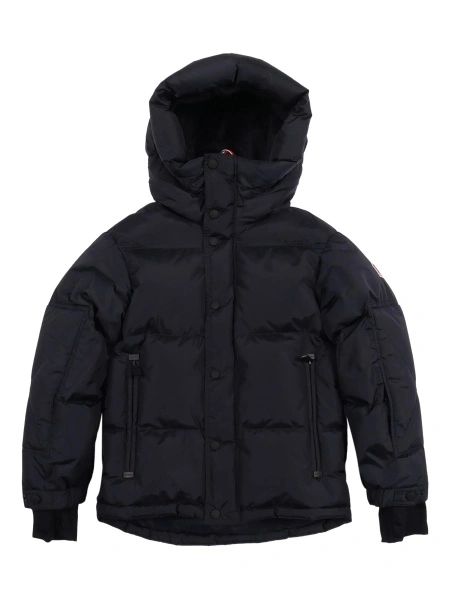 Geaca de iarna Moncler Grenoble albastra din poliamida si spandex/elastan
