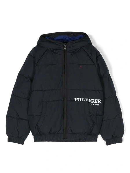 Geaca de iarna Tommy Hilfiger albastra din polyester