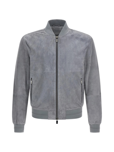 Geaca de piele AMIRI gri