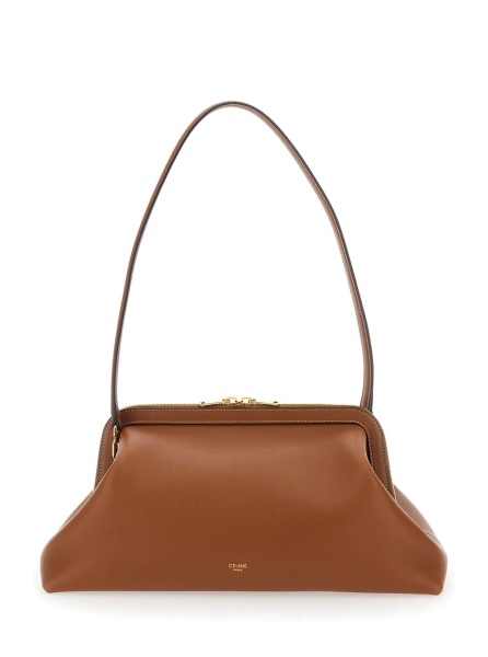 Geanta de mana DOCTOR POUCH Bag Brown with Leather Zip Closure for Women