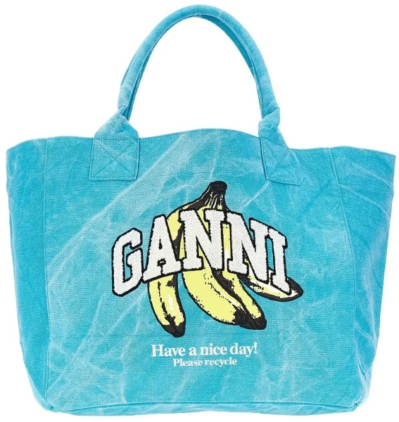 Geanta de mana Ganni albastra