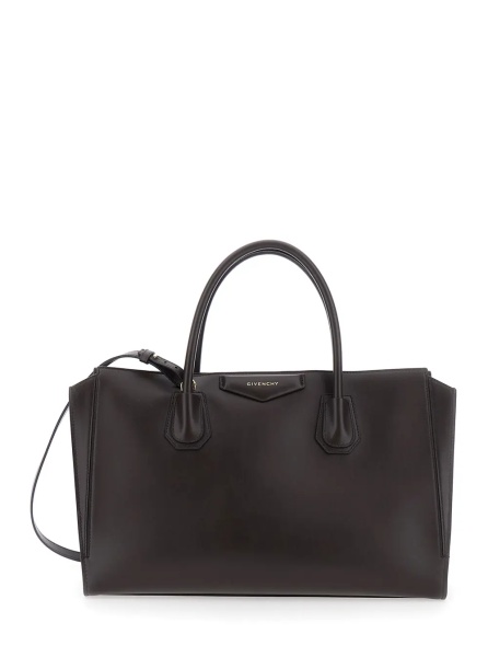 Geanta de mana Handbag with Triomphe Plate on the Front in Brown Leather for Women
