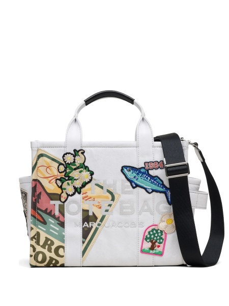 Geanta de mana Marc Jacobs albastra din bumbac