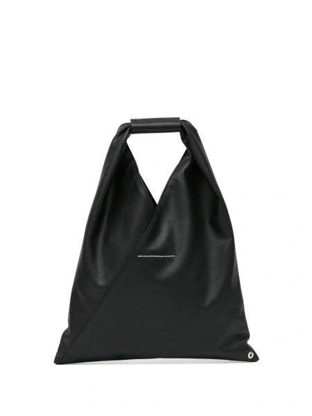 Geanta de mana MM6 Maison Margiela neagra din piele si poliuretan