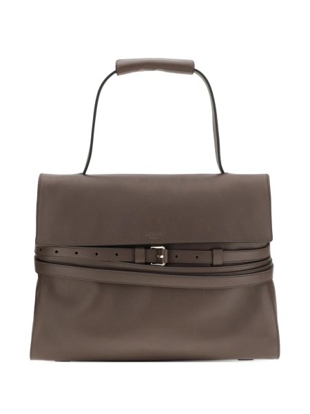 Geanta de mana Moschino maro din piele