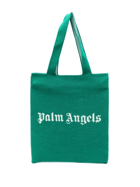 Geanta de mana Palm Angels verde din poliamida si polyester