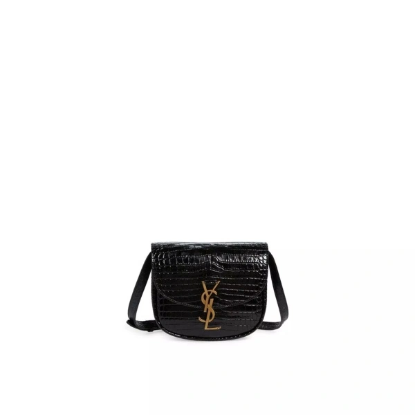 Geanta de mana Saint Laurent Kaia Croco Shoulder Bag