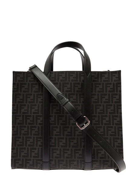 Geanta de mana Shopper in Tech Fabric Jacquard FF Fendi Man