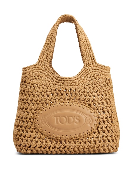 Geanta de mana TOD'S neutra din piele si rafie