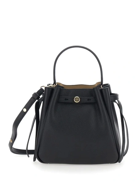 Geanta de mana Tory Burch neagra din piele 'Romy'