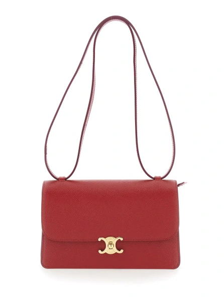 Geanta de umar Crossbody bag 'FOLD' with Slim Leather Detail Red Women