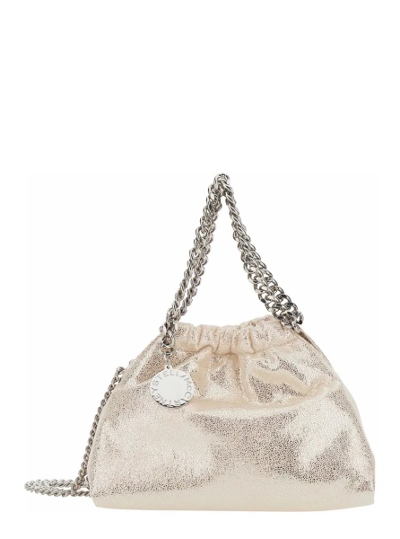 Geanta de umar 'Falabella' Pink Crossbody bag with drawstring closure and chain strap in ecoleather for women