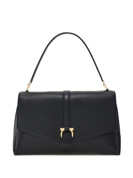 Geanta de umar Ferragamo gancini neagra din piele