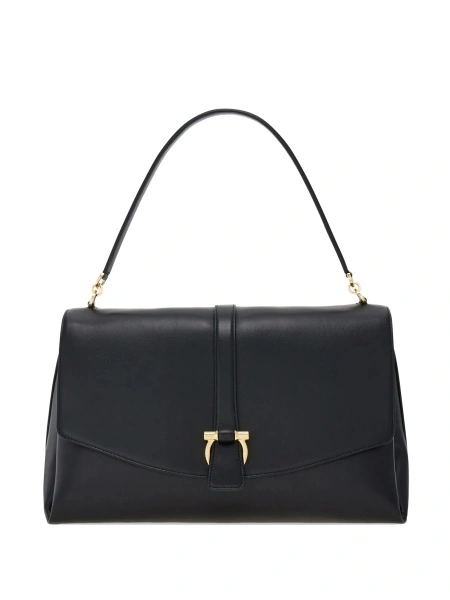 Geanta de umar Ferragamo gancini neagra din piele