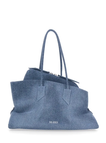 Geanta de umar 'La Passeggiata' Blue Medium Shoulder Bag with Two Top Handles in Denim for Women