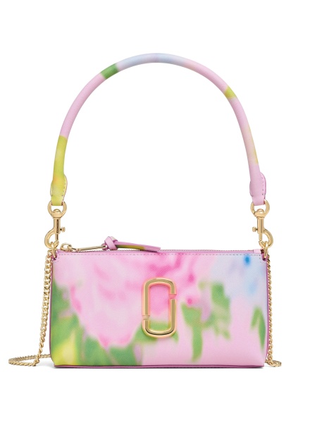 Geanta de umar Marc Jacobs snapshot roz din piele si poliuretan