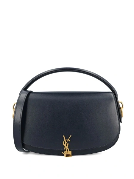 Geanta de umar Saint Laurent albastra din piele
