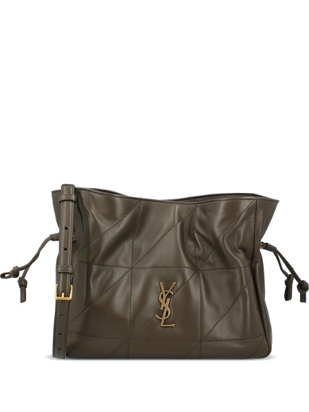 Geanta de umar Saint Laurent verde din piele