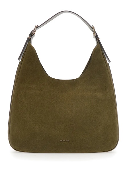 Geanta de umar Shoulder bag 'Nolita' with green leather details Woman
