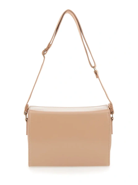 Geanta de umar Shoulder bag Vivian in fabric and beige for women