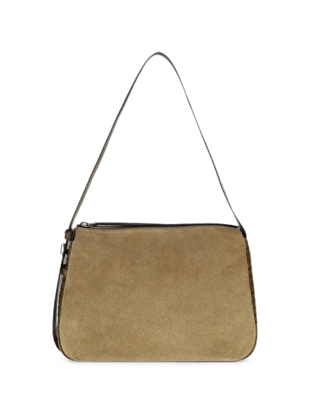 Geanta de umar Tory Burch maro din piele intoarsa