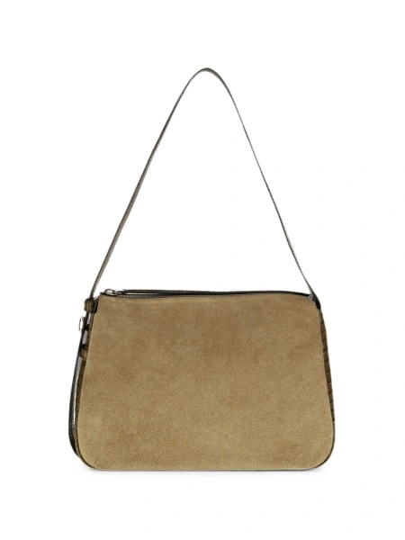Geanta de umar Tory Burch maro din piele intoarsa