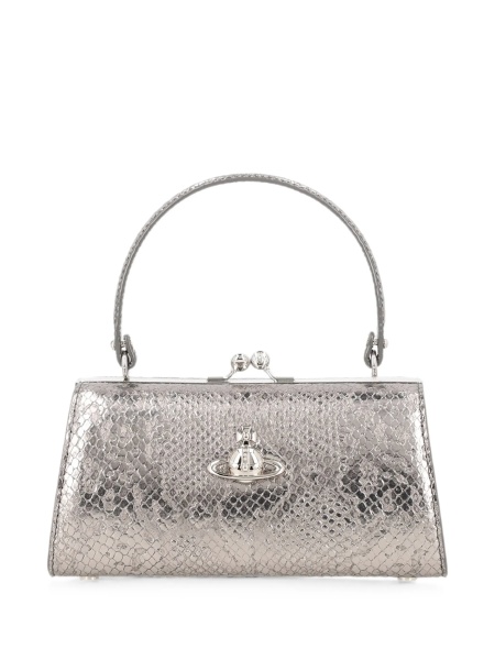 Geanta de umar Vivienne Westwood argintie din piele