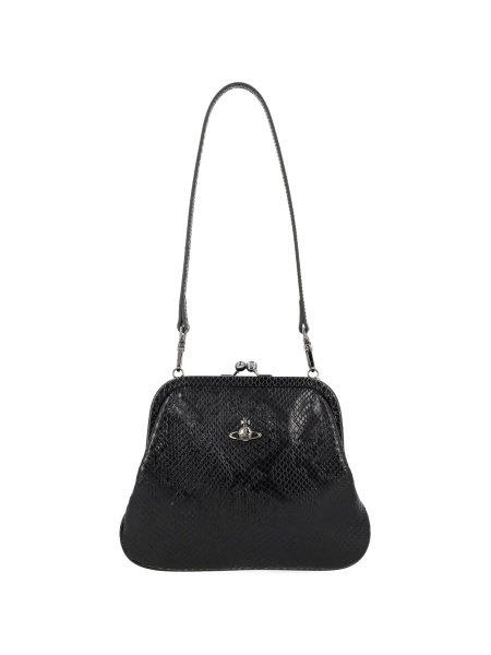 Geanta de umar Vivienne Westwood neagra din piele
