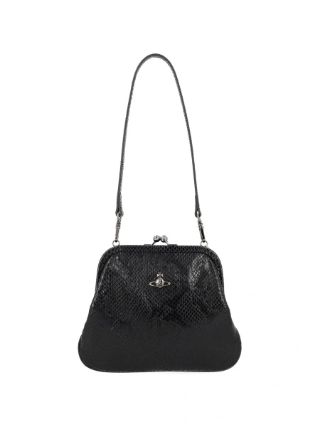 Geanta de umar Vivienne Westwood neagra din piele