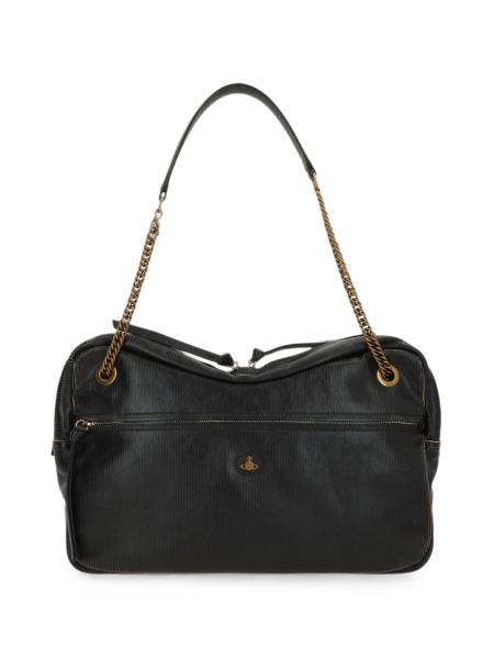 Geanta de umar Vivienne Westwood neagra din piele