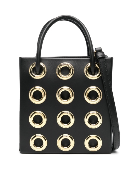 Geanta mini Moschino neagra din poliuretan