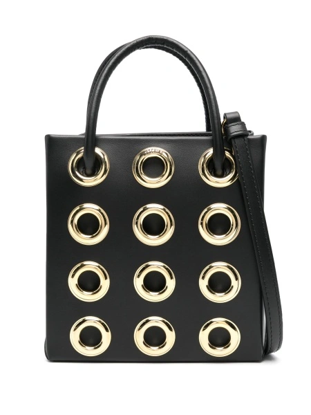 Geanta mini Moschino neagra din poliuretan
