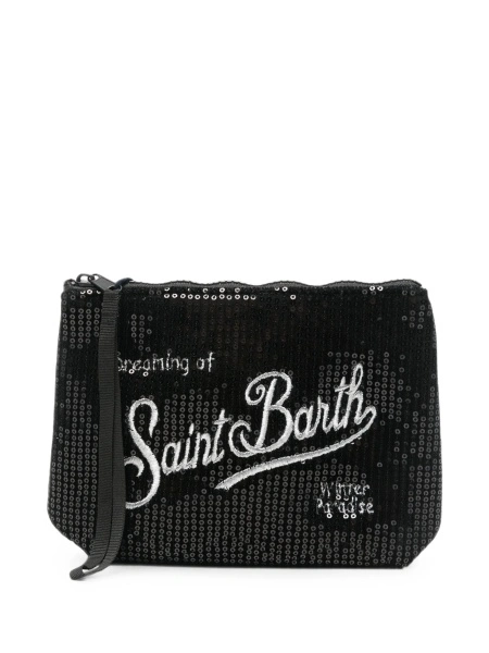 Geanta plic Mc2 Saint Barth neagra din cauciuc sintetic si polyester